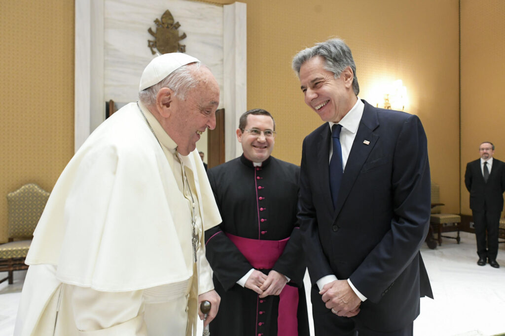 El papa recibió al secretario de Estado norteamericano, Anthony Blinken