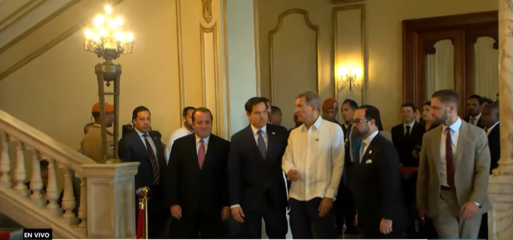 Secretario de Estado de EE.UU., Marco Rubio, se reúne con presidente Luis Abinader en el Palacio Nacional