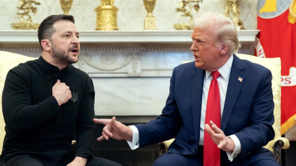 El presidente Donald Trump y el presidente ucraniano Volodímir Zelenski